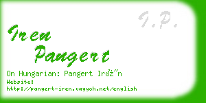 iren pangert business card